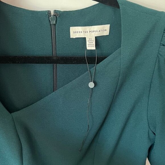 NWOT - Dress the Population, Women’s Ruth Bodycon Midi Dress - Pine. Size: XS - Picture 14 of 16